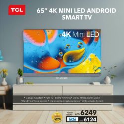 TCL 65 4k Mini LED Android Smart TV at