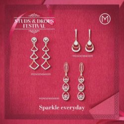 Gold and Diamond Earrings Shopping at Malabar Gold and Diamonds